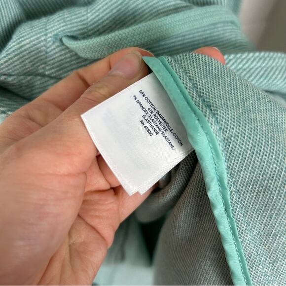 Lands’ End Teal Aqua Knit Snap Front Lightweight Jacket Size 1X - Picture 10 of 11